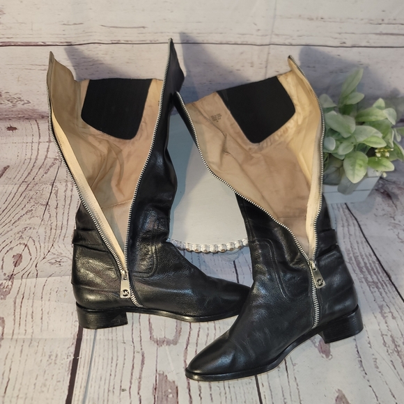 Michael Kors Alicia Women's Tall Leather Harness Buckle Riding Boot Size 8M - Picture 8 of 16